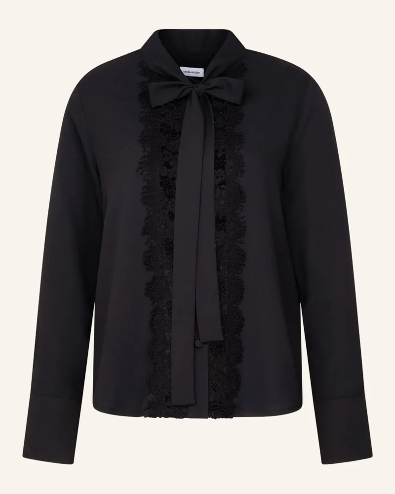 Seidensticker Stehkragenbluse Schwarz