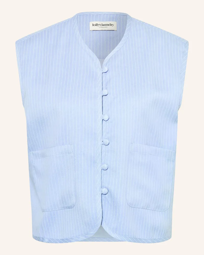 Lollys Laundry Weste Abbeyll blau Hellblau