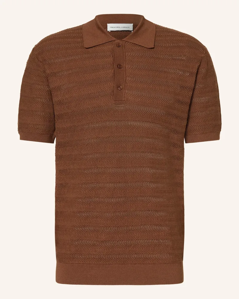 Frescobol Carioca Strick-Poloshirt Vidal braun Braun