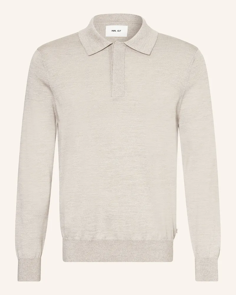 NN 07 Strick-Poloshirt Emerson Regular Fit beige Creme
