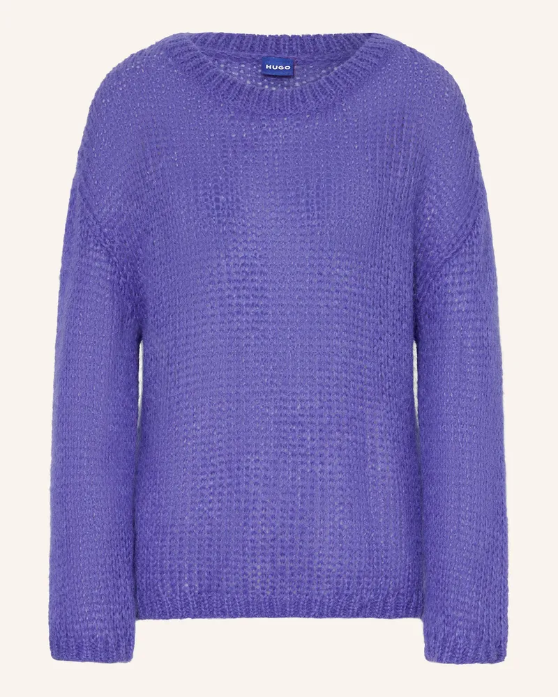 HUGO BOSS Pullover SLOOKINA mit Alpaka Lila