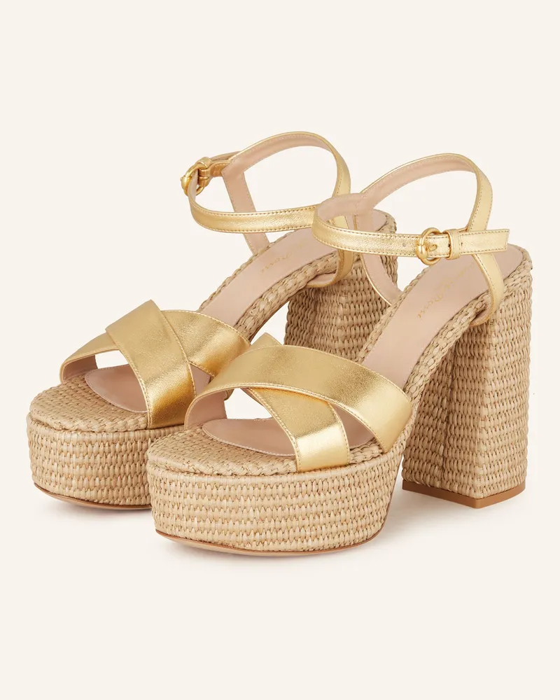 Gianvito Rossi Plateau-Sandaletten Gold