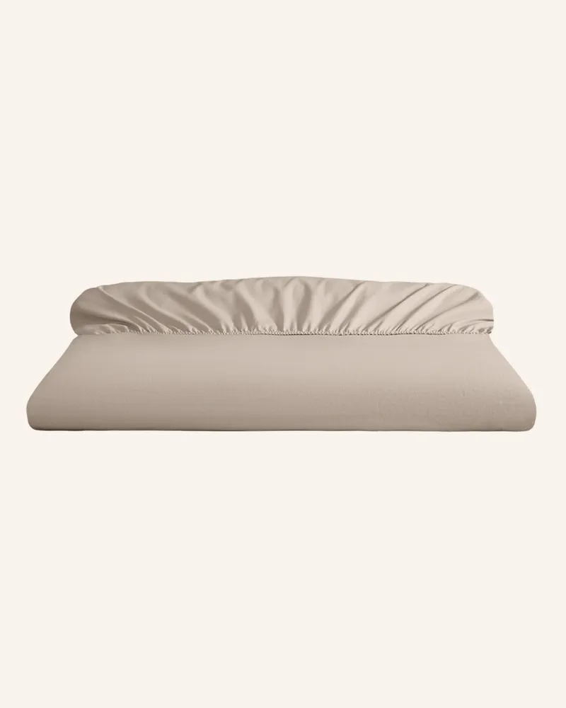 ROYFORT Spannbettlaken Baumwolle-Cashmere beige Taupe