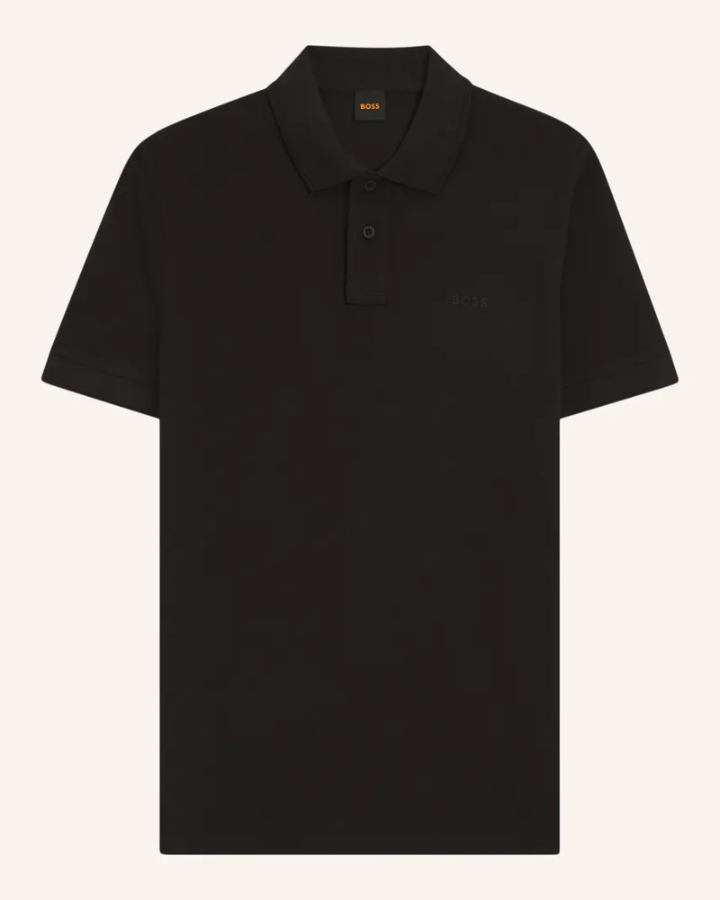 HUGO BOSS Piqué-Poloshirt Prime schwarz Schwarz