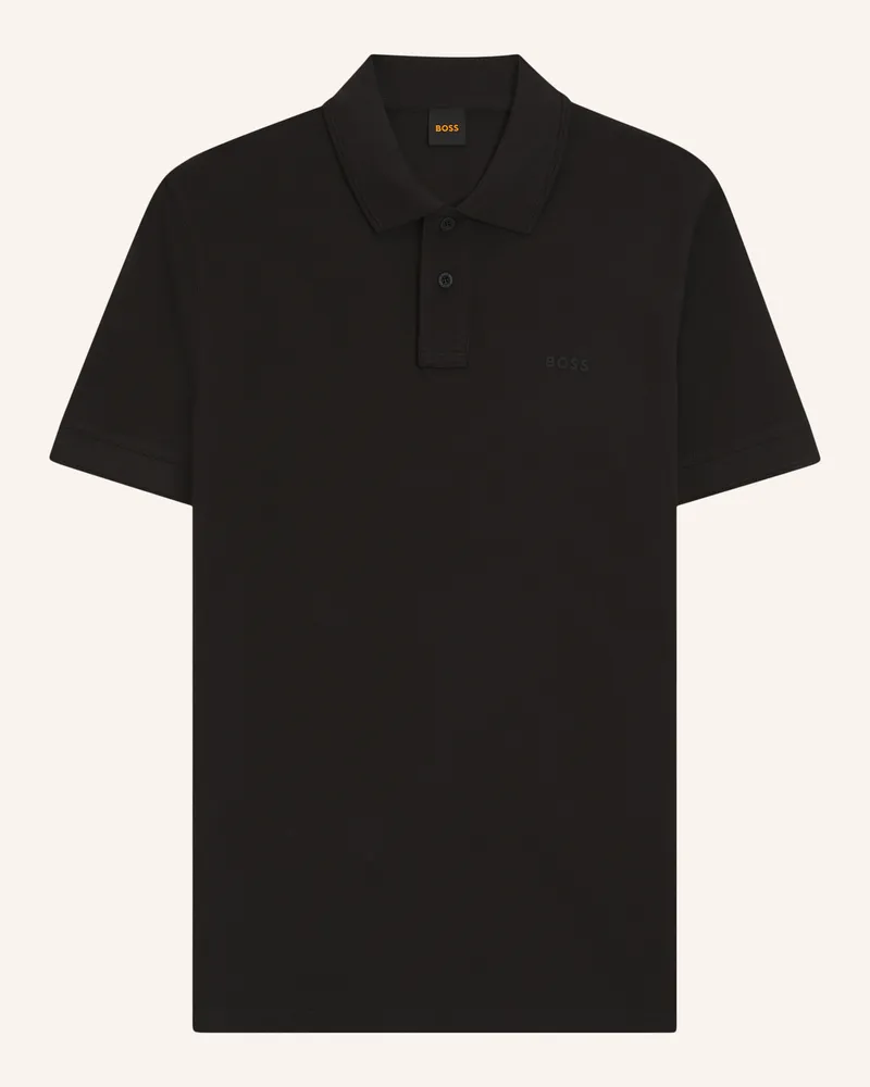 HUGO BOSS Piqué-Poloshirt Prime schwarz Schwarz