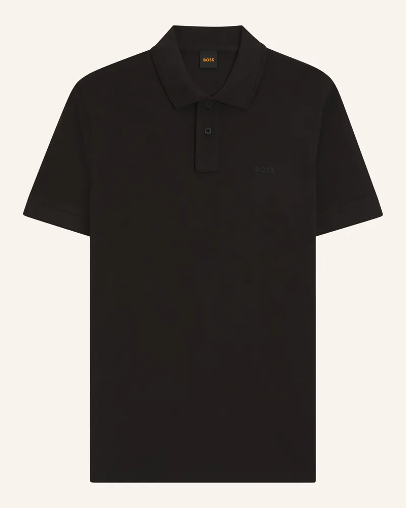 HUGO BOSS Piqué-Poloshirt Prime schwarz Schwarz