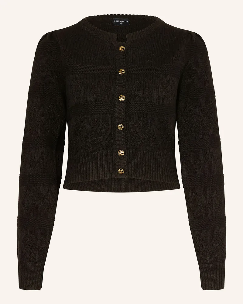 KINGA MATHE Strickjacke Dakota schwarz Schwarz