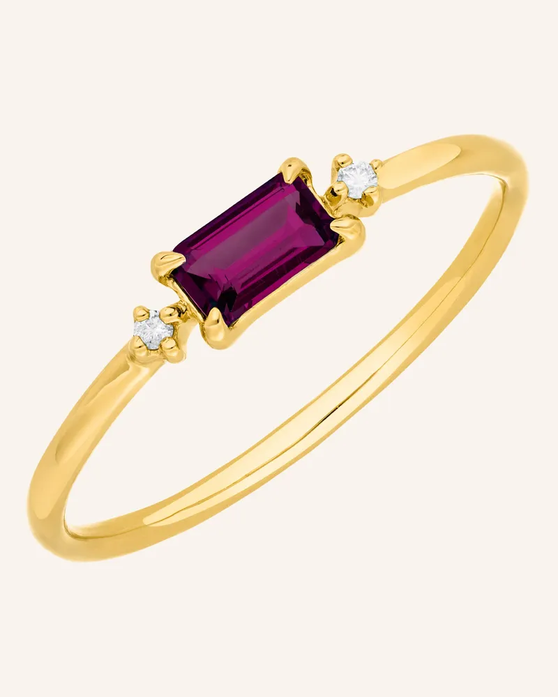 Leaf Ring Rhodolith Aus 14 Karat Gelbgold gold Gold