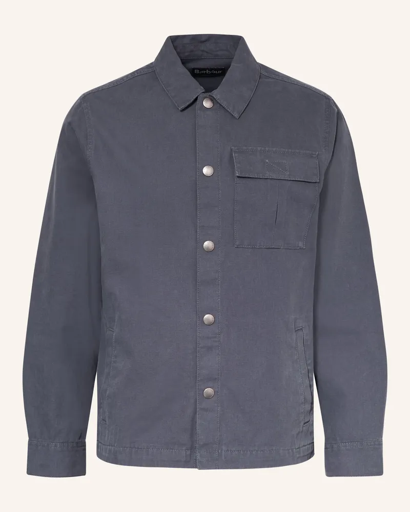 Barbour Overshirt Wetheral blau Dunkelgrau