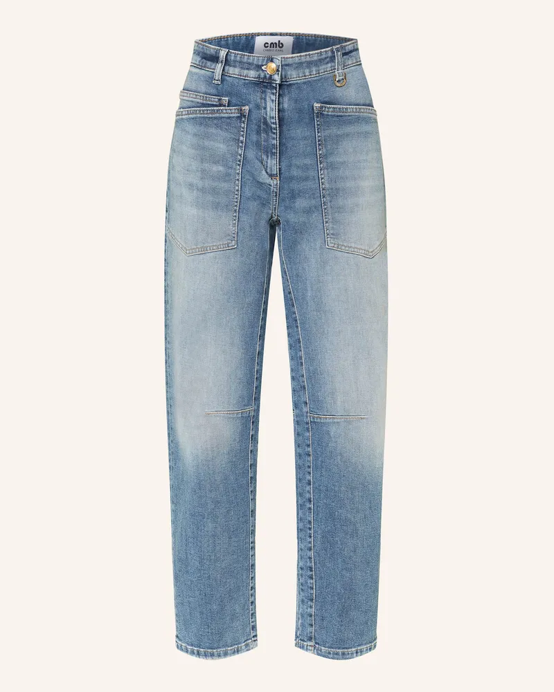 Cambio Cropped Jeans Ocean blau 5203