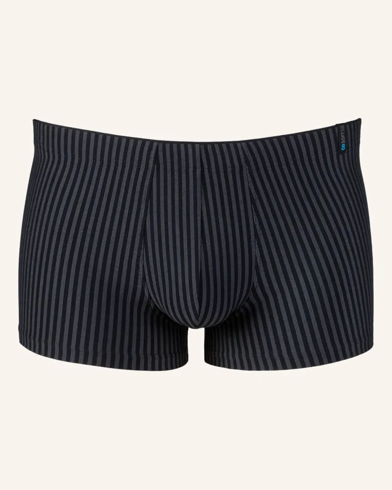 Schiesser Boxershorts Long Life Soft blau Dunkelblau