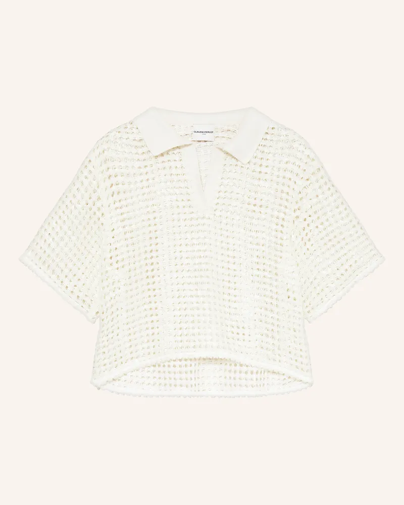 Claudie Pierlot Blusenshirt mit Pailletten Ecru