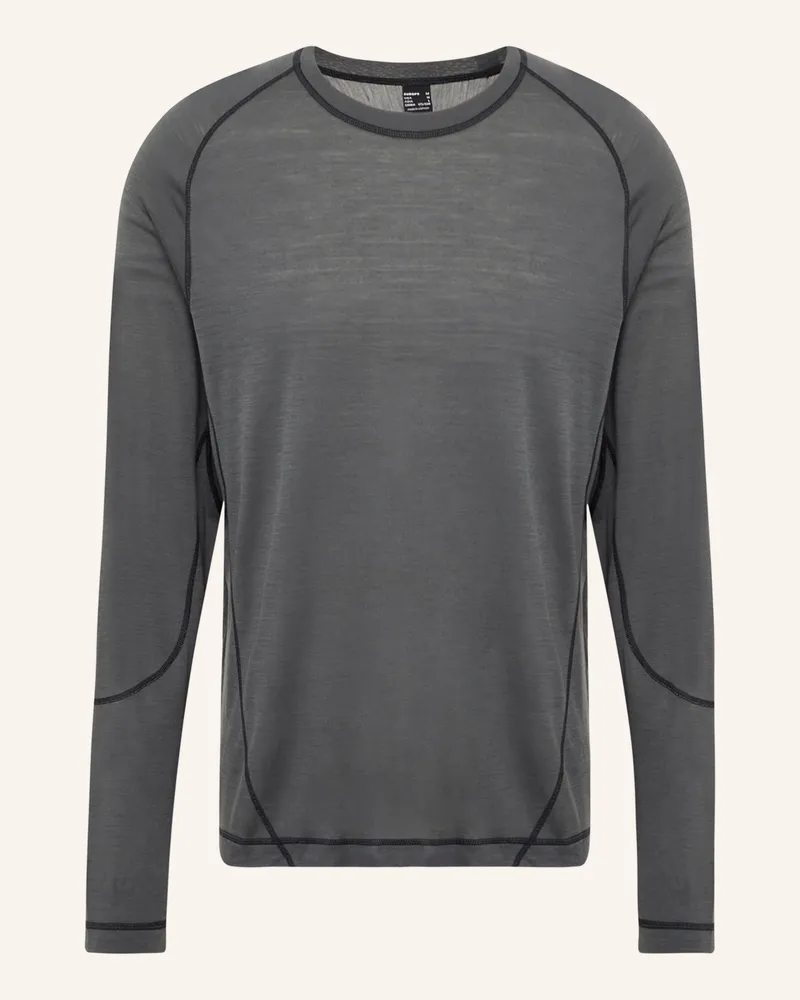 Mammut Longsleeve Tree Wool Fl grau Dunkelgrau