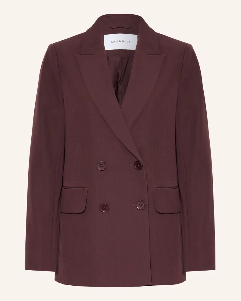 Mrs & HUGS Blazer lila Dunkelrot