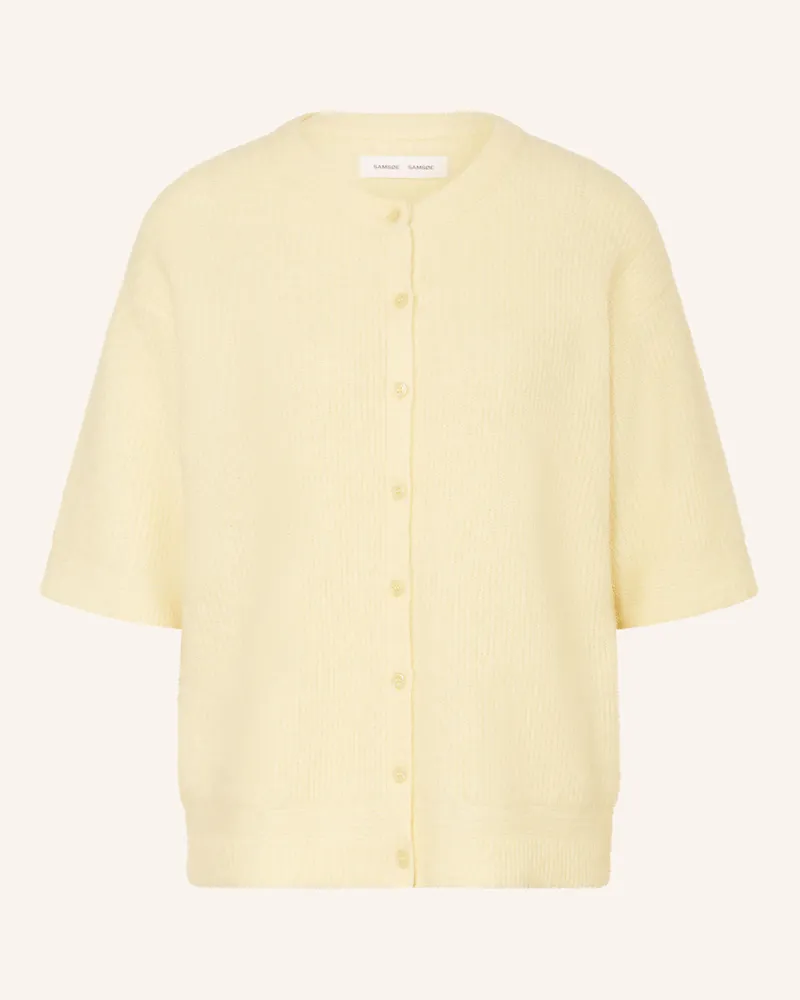 Samsøe & Samsøe Strickjacke SAANOURA mit Alpaka Hellgelb