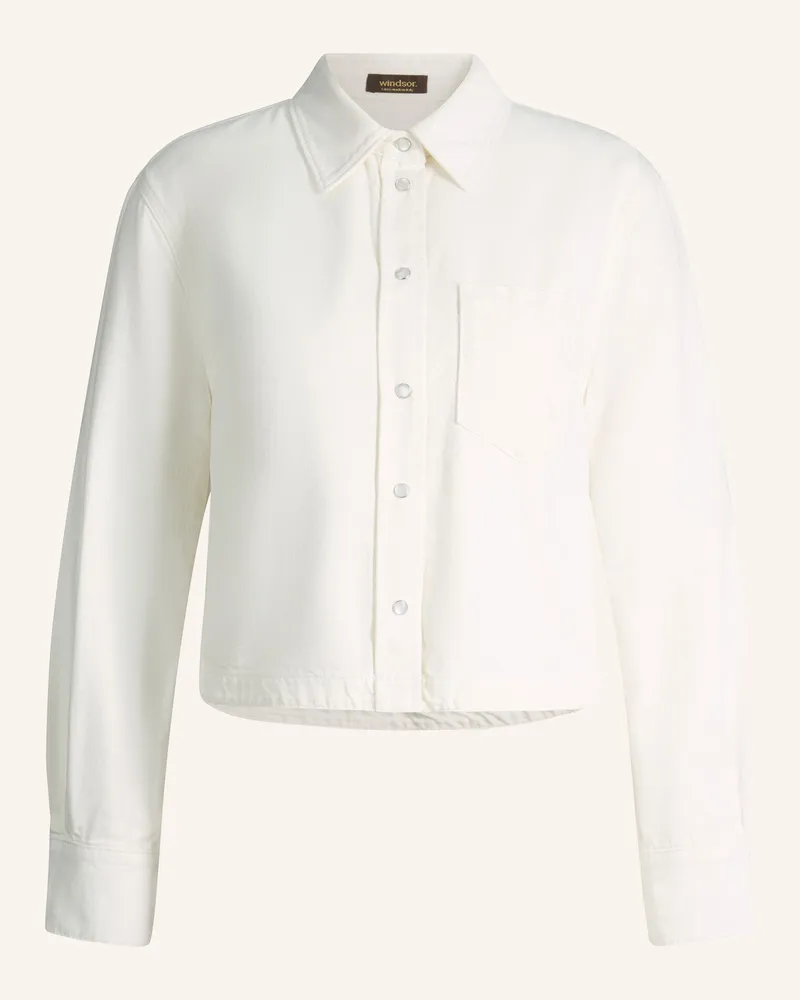 windsor. Jeansbluse weiss Weiss