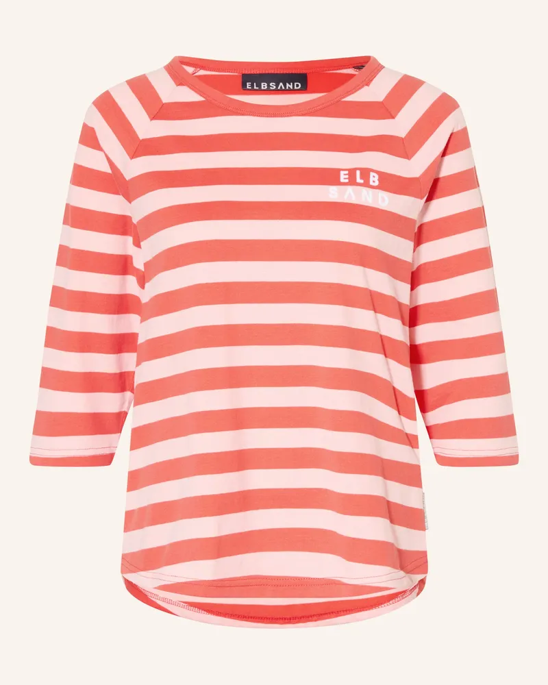 ELBSAND Shirt Celin Mit 3/4-Arm blau Rot