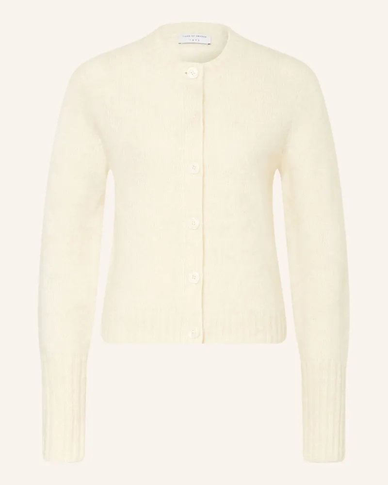 Tiger of Sweden Strickjacke mit Mohair Ecru