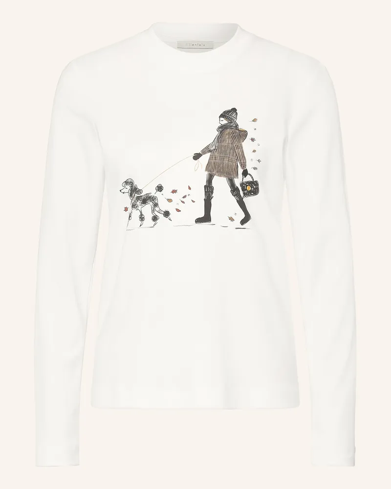 lilienfels Longsleeve Mit Schmucksteinen weiss Weiss