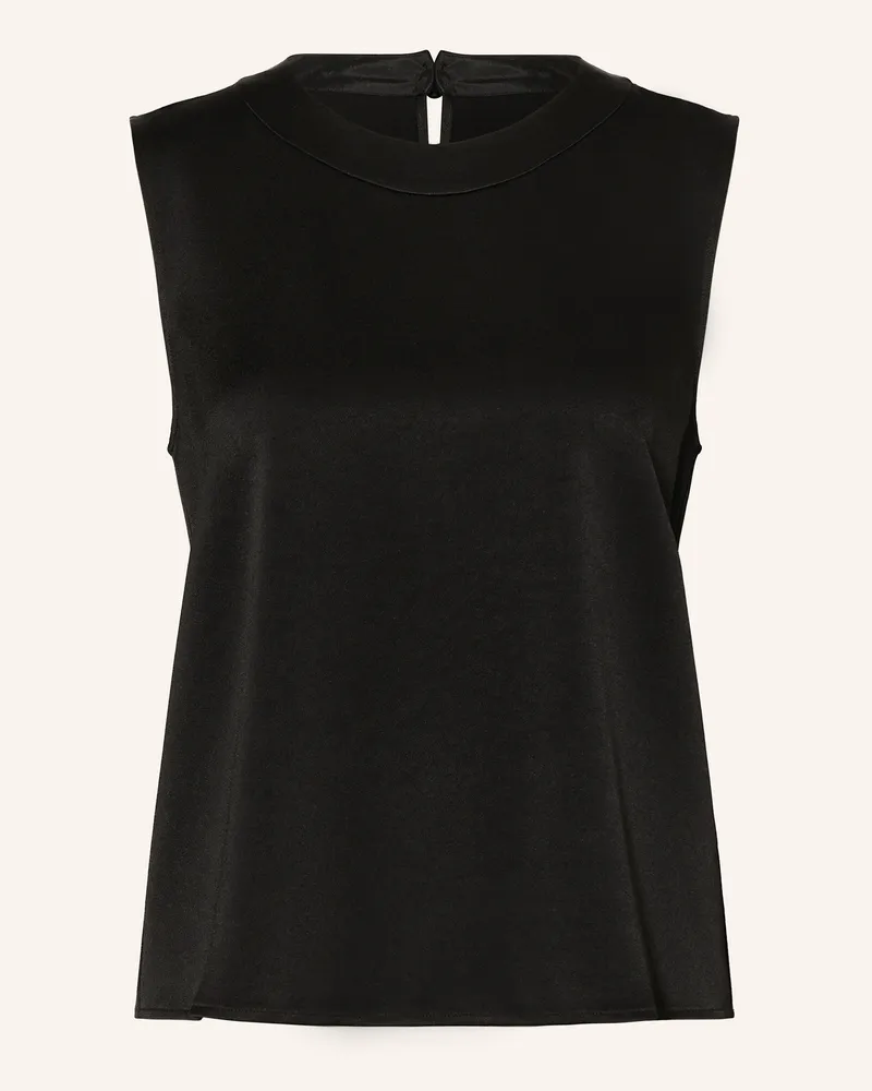 Luisa Cerano Blusentop aus Satin Schwarz