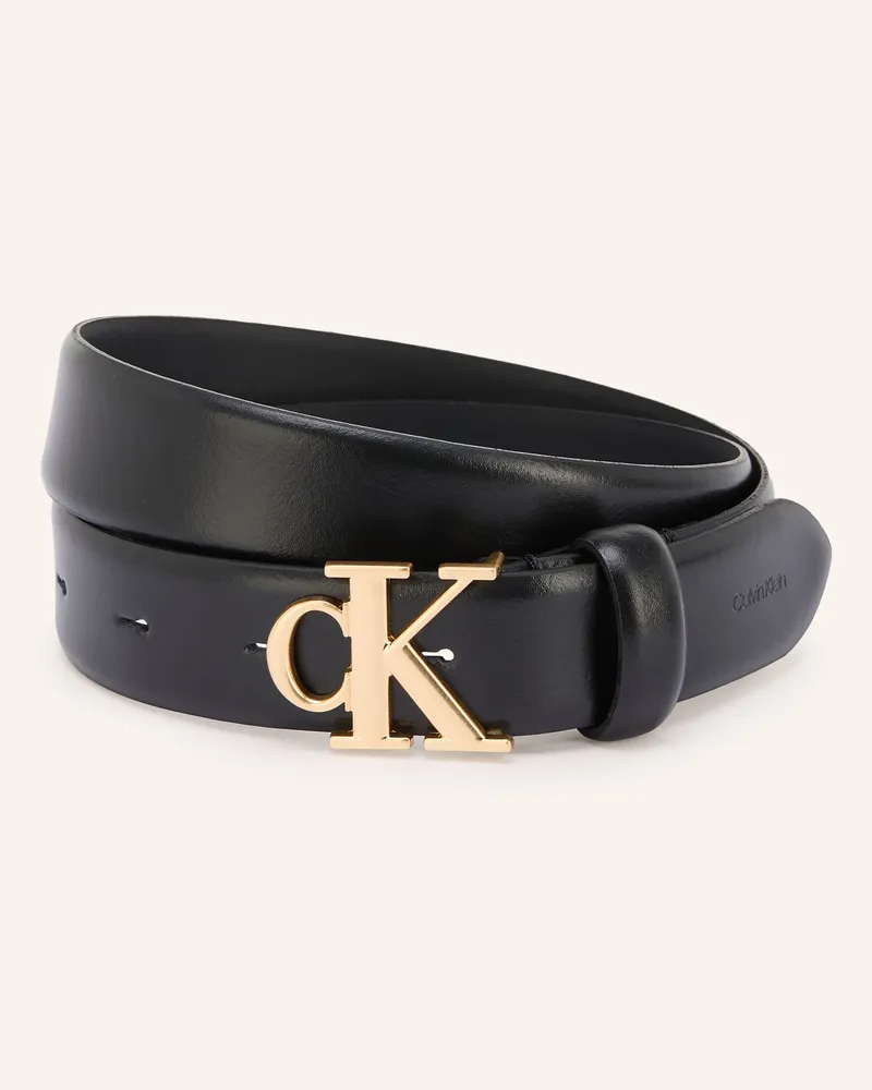 Calvin Klein Ledergürtel Schwarz
