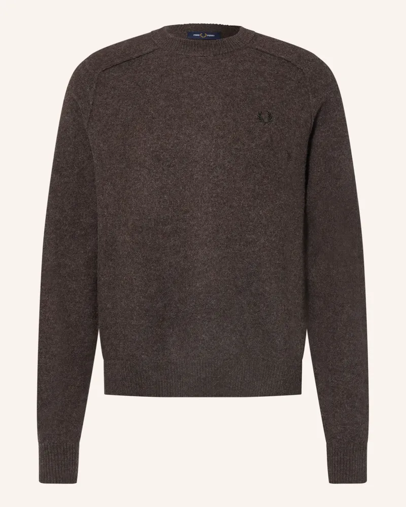 Fred Perry Pullover Aus Merinowolle braun Dunkelbraun