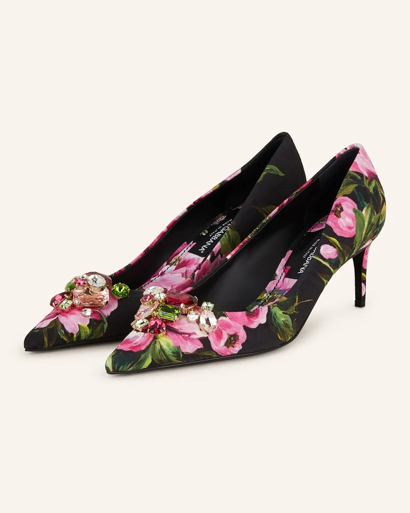Dolce & Gabbana Pumps mit Schmucksteinen Pink