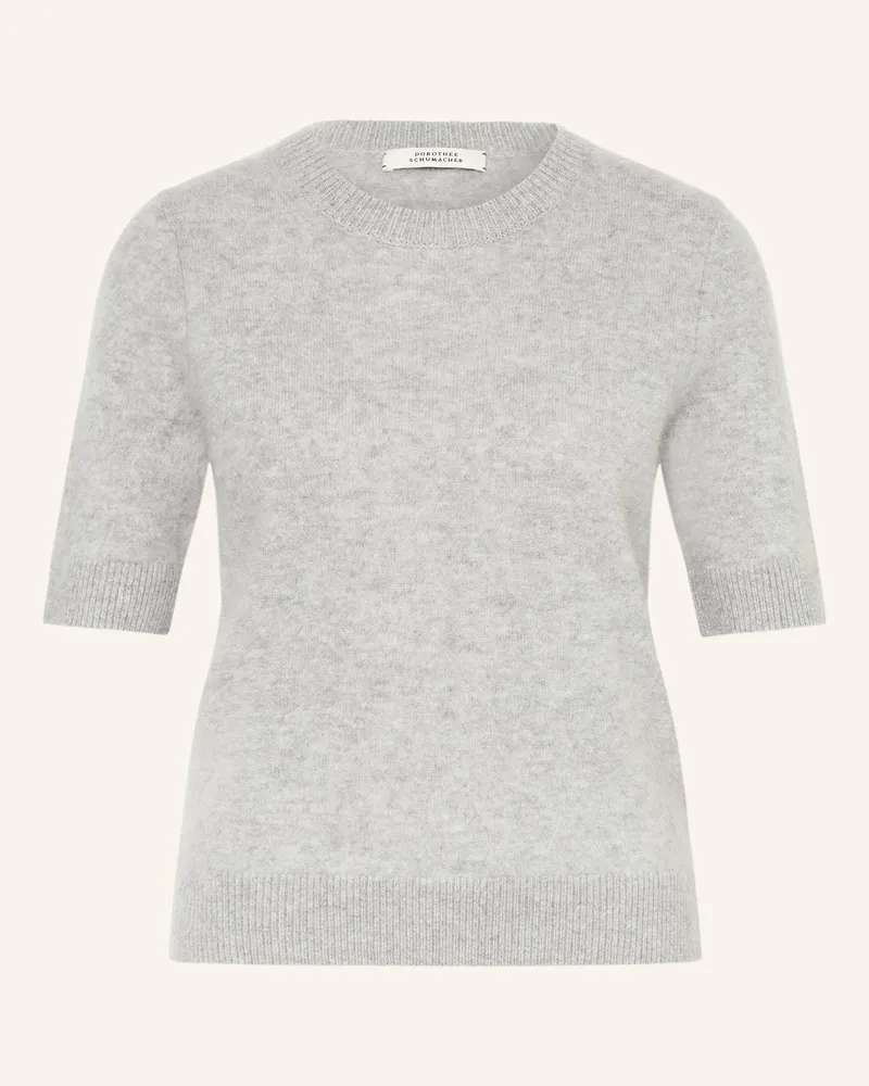 Dorothee Schumacher Strickshirt Fluffy Statements Mit Seide grau Hellgrau