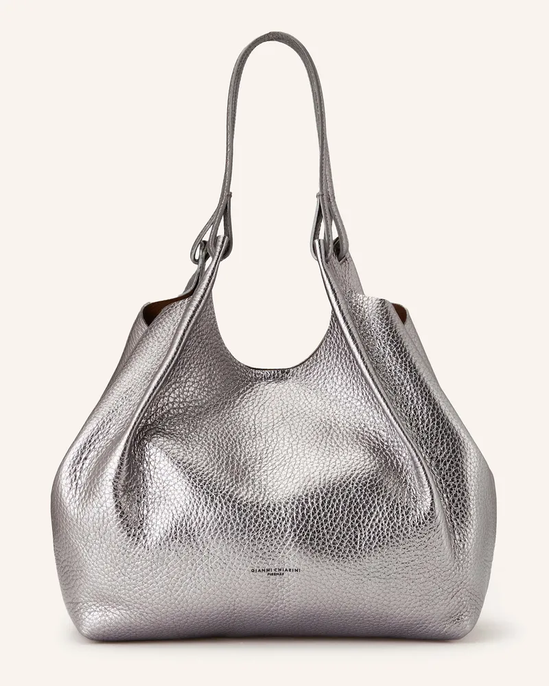 Gianni Chiarini Beuteltasche DUA XL mit Pouch Silber