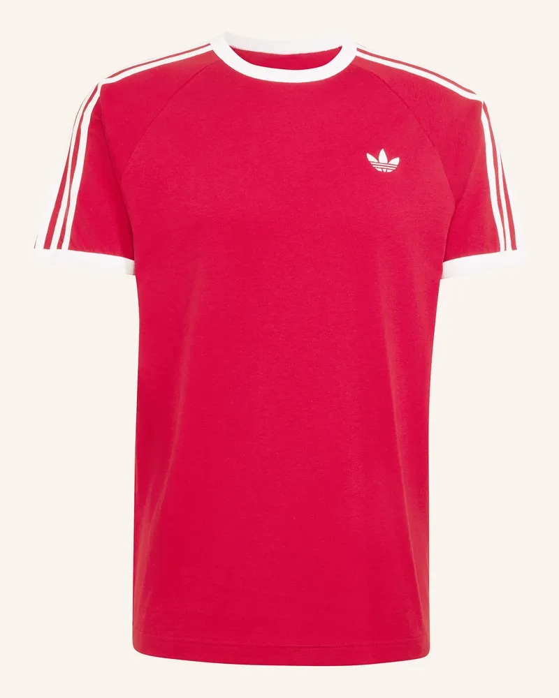 adidas T-Shirt, 3-Streifen rot Weiss