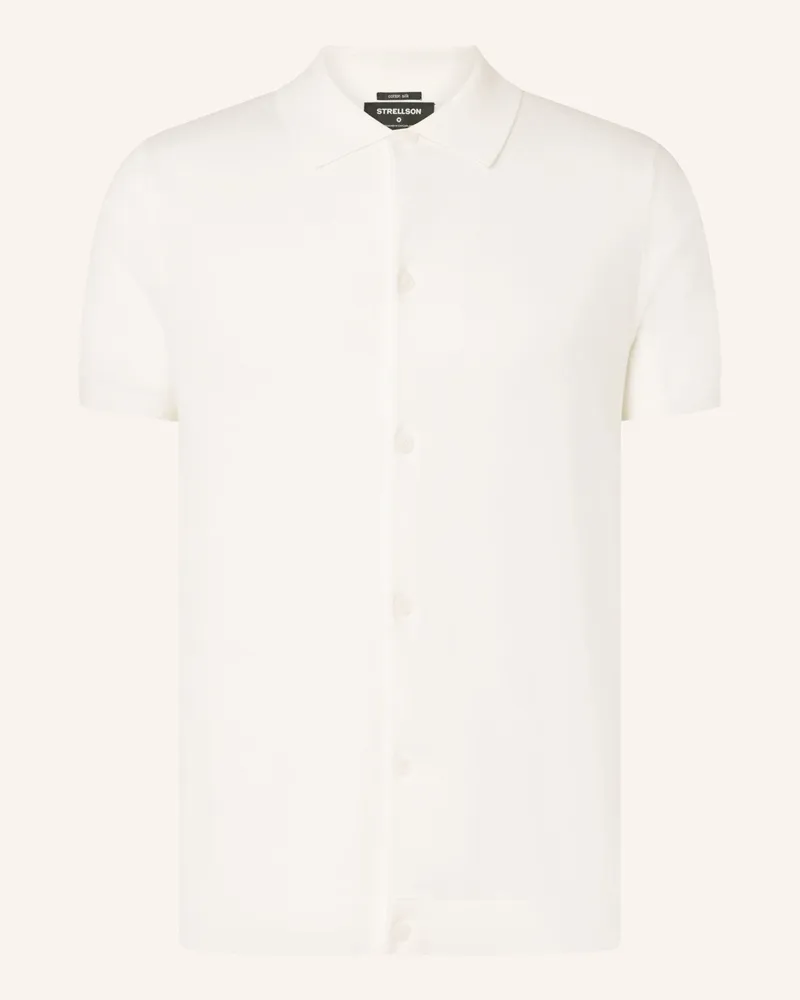 Strellson Strickhemd Robas Regular Fit weiss Weiss
