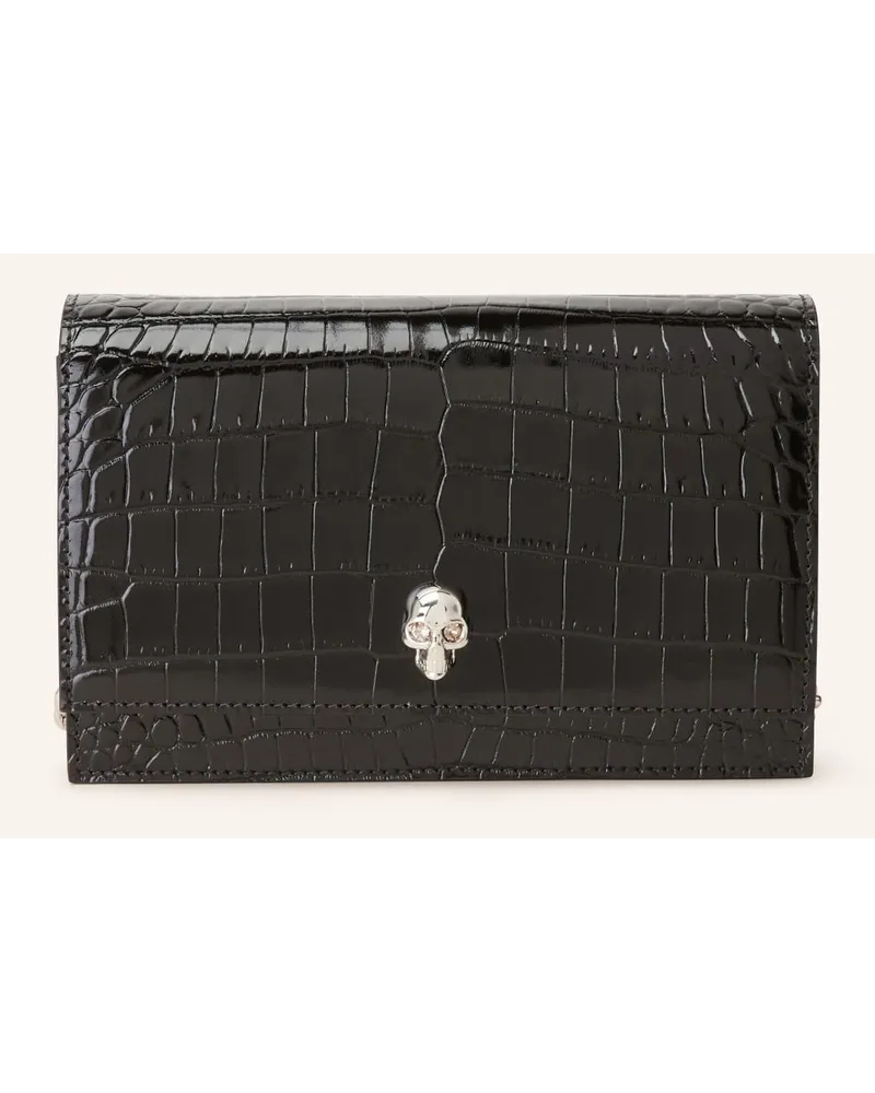 Alexander McQueen Clutch MINI SKULL Schwarz