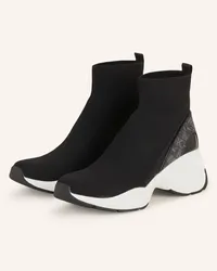 Michael Kors Hightop-Sneaker - 001 BLACK LEATHER Schwarz