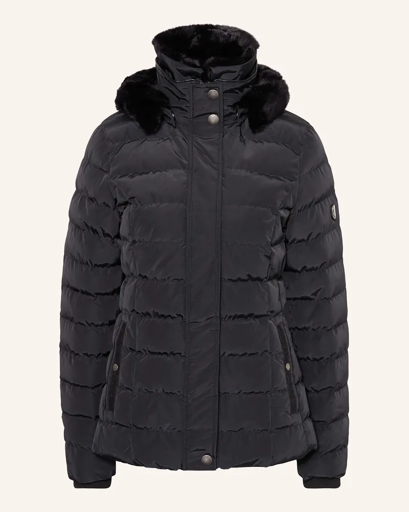Wellensteyn Steppjacke SANTORIN SANT mit DUPONT™ SORONA®-Isolierung und abnehmbarem Kunstfell Dunkelblau