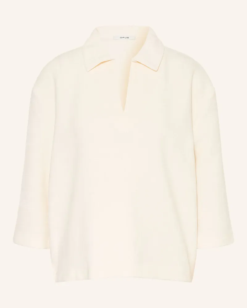 OPUS Blusenshirt Gicky Mit 3/4-Arm weiss Creme