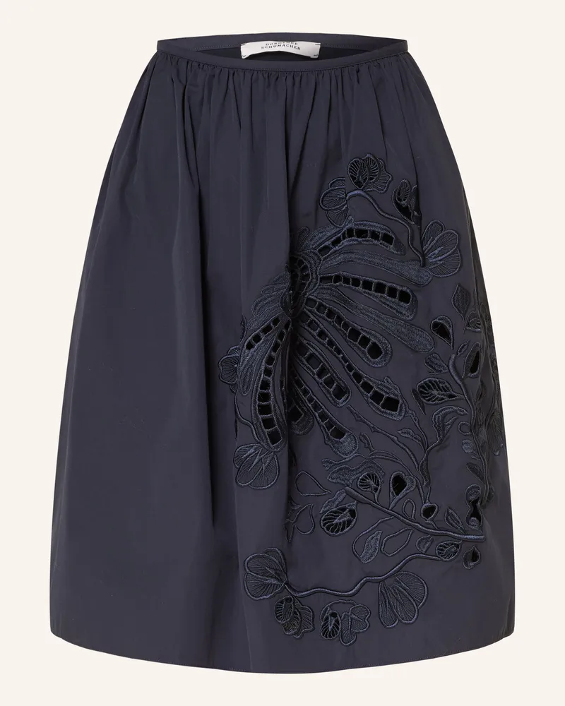 Dorothee Schumacher Rock Embroidered Beauty Mit Lochspitze blau Dunkelblau