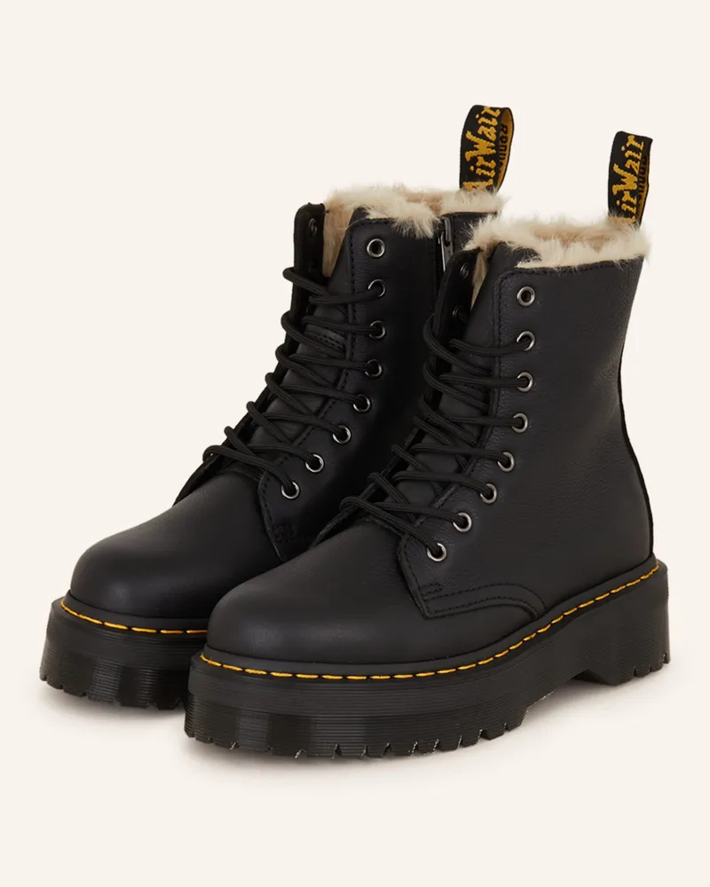 Dr.Martens Schnürboots JADON mit Kunstfell Schwarz