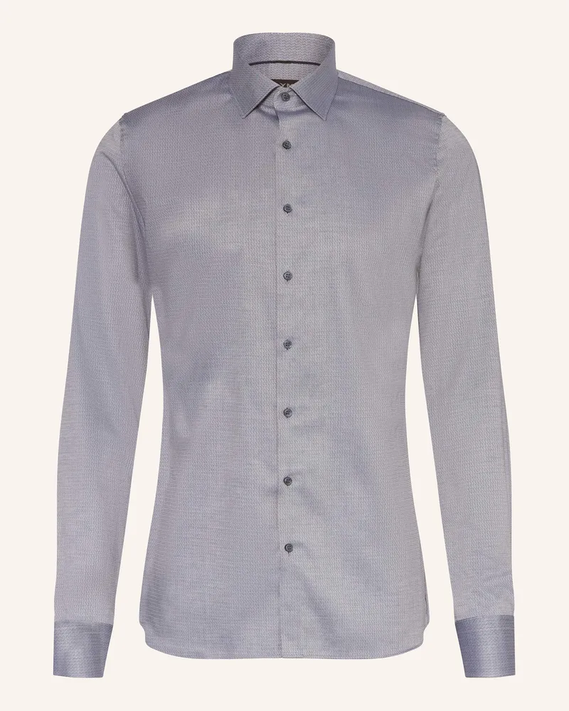 Olymp Hemd No. Six super slim mit extralangem Arm Blau