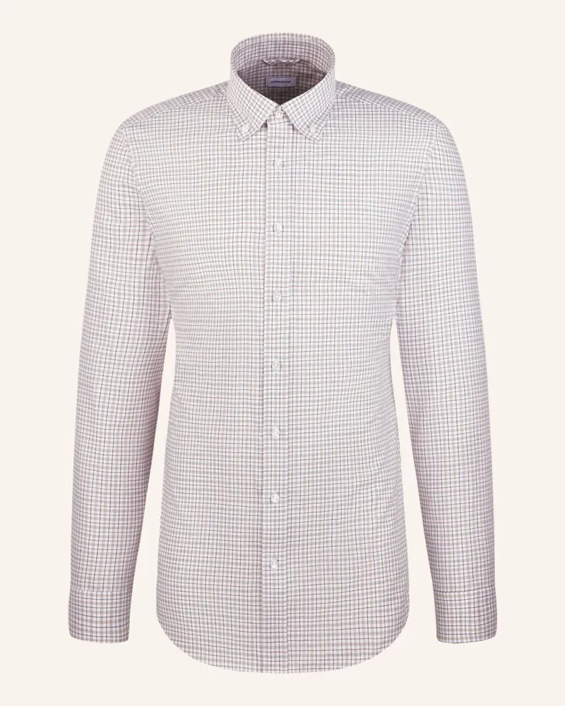 Seidensticker Flanellhemd Slim Fit Beige