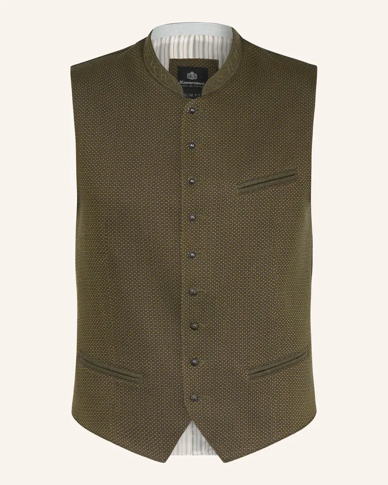 Hammerschmid Trachtenweste MIRKO Slim Fit Oliv