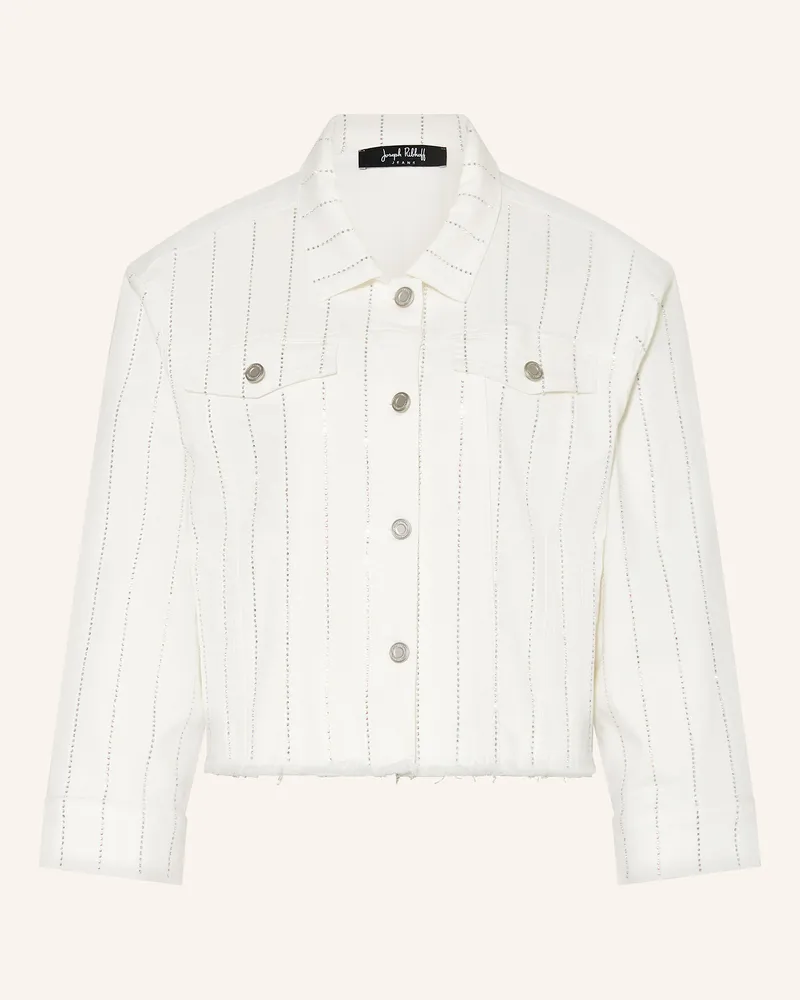 Joseph Ribkoff Jeansjacke Mit Schmucksteinen weiss Ecru