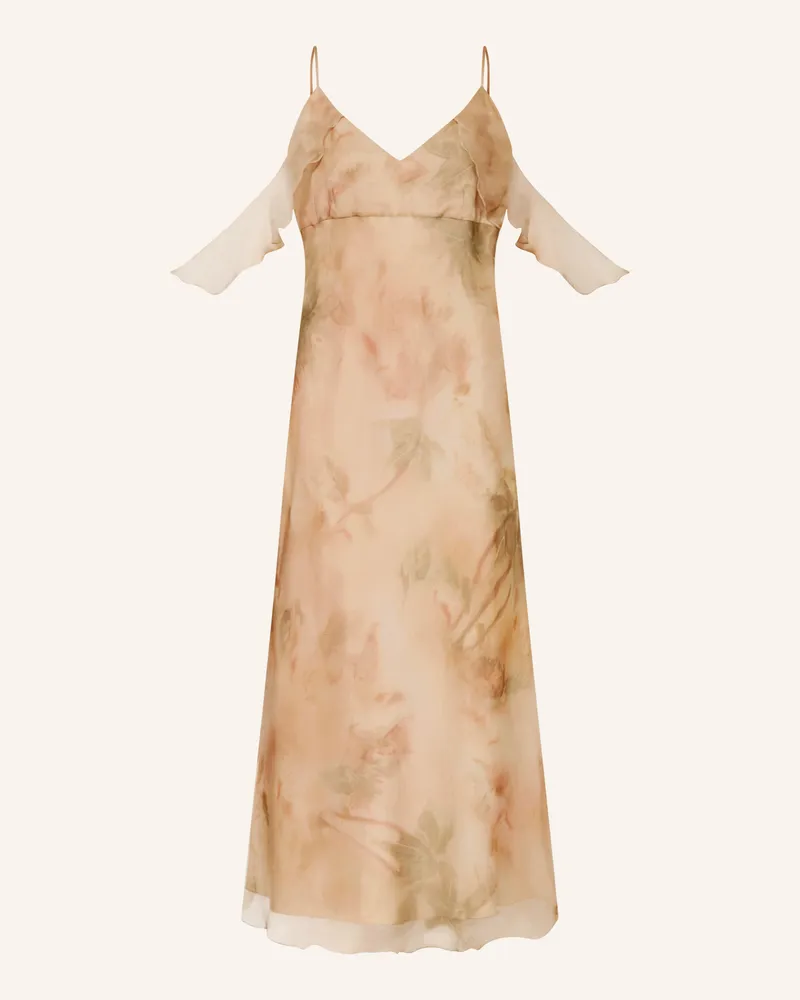 Luisa Cerano Cocktailkleid Aus Seide beige Camel