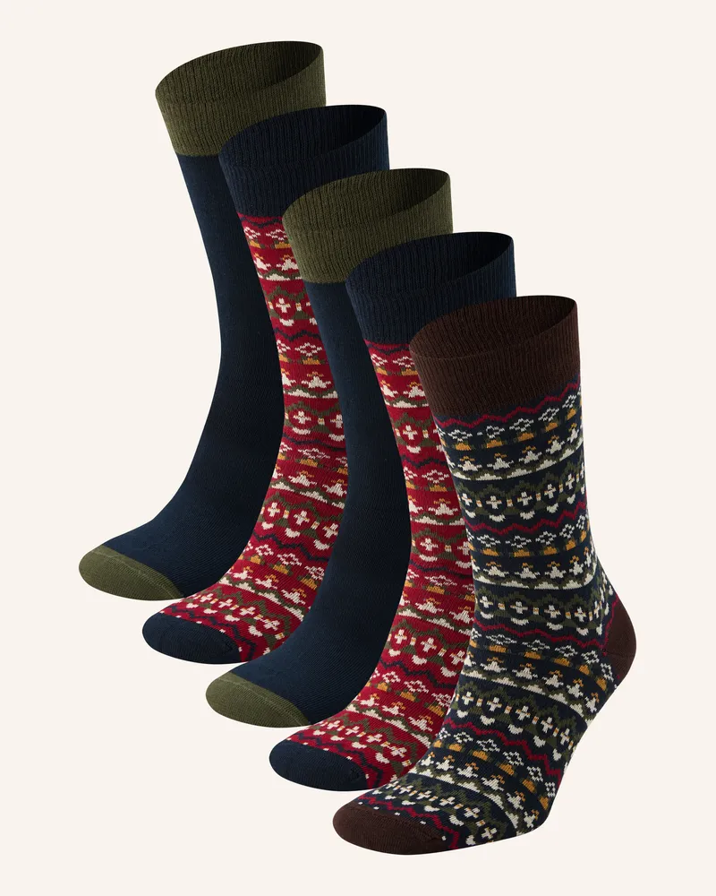 Barbour 3er-Pack Socken Marlow gruen Dunkelblau