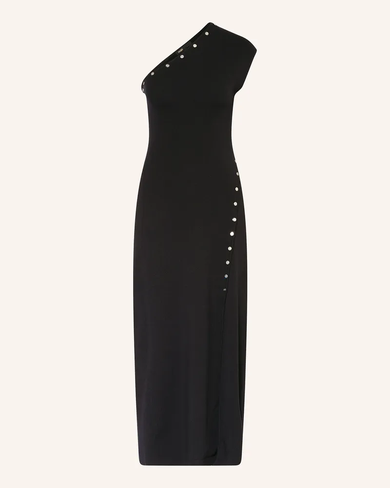 Maje One-Shoulder-Kleid mit Cut-out Schwarz