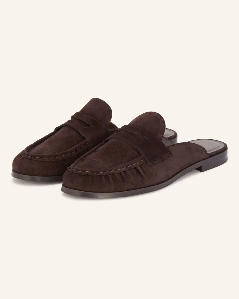 Mrs & HUGS Mules braun Dunkelbraun