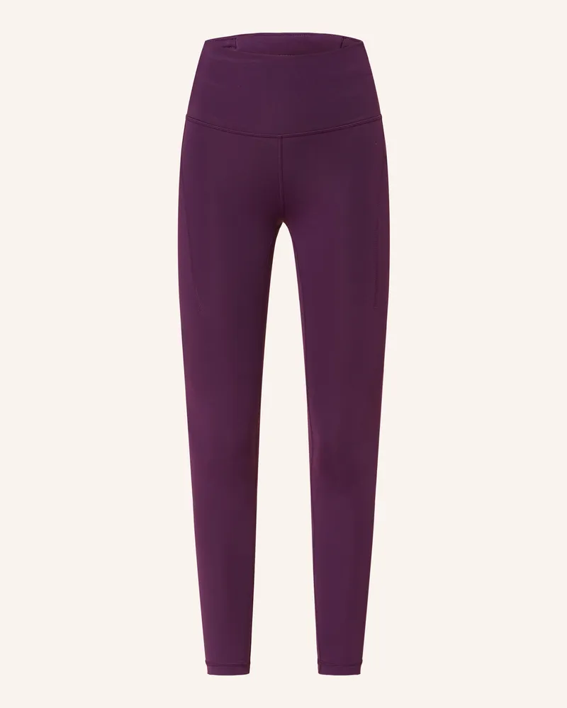 LULULEMON Tights WUNDER TRAIN HR 25IN Dunkellila