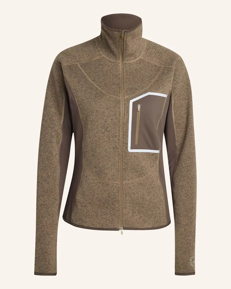 adidas ADIDAS BY STELLA MCCARTNEY CLIMAWARM RUNNING FULL-ZIP MIDLAYER Braun