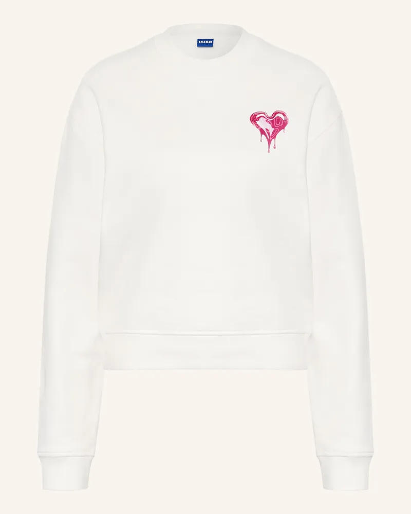 HUGO BOSS Sweatshirt Delessa weiss Ecru