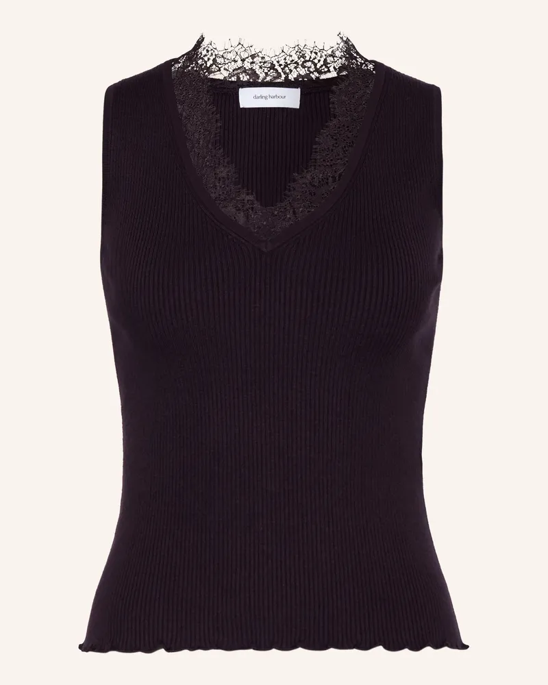 Darling Harbour Stricktop Mit Spitze blau Blueberry
