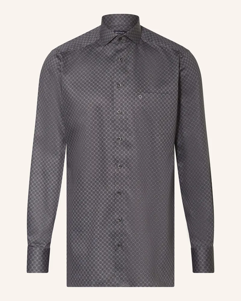 Olymp Hemd Luxor body fit mit extralangem Arm Grau